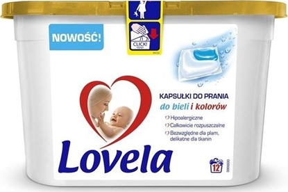 Изображение Lovela LOVELA_Uniwersalne kapsułki do prania ubranek niemowlęcych i dziecięcych do bieli i kolorów 12szt.