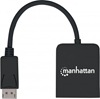 Изображение Manhattan DisplayPort 1.2 to 2-Port HDMI Splitter Hub with MST, 4K@30Hz, USB-A Powered, Video Wall Function, HDCP 2.2, Black, Three Year Warranty, Blister