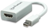 Picture of Manhattan Mini DisplayPort 1.2 to HDMI Adapter Cable, 1080p@60Hz, 17cm, Male to Female, White, Lifetime Warranty, Blister