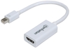 Picture of Manhattan Mini DisplayPort 1.2 to HDMI Adapter Cable, 1080p@60Hz, 17cm, Male to Female, White, Lifetime Warranty, Blister