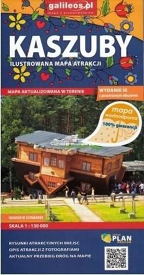 Изображение Mapa wodoodporna atrakcji tur. - Kaszuby 1:130 000