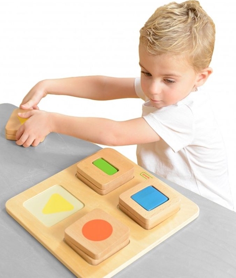 Picture of Masterkidz Sensoryczny Sorter Drewniany Kształty i Kolory Masterkidz