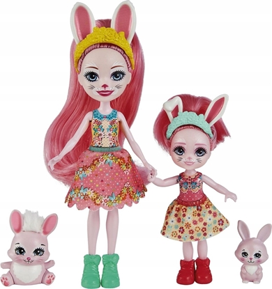 Attēls no Mattel Lalki Enchantimals Bree i Bedelia Bunny Lalki siostry