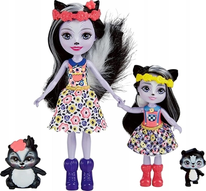 Изображение Mattel Lalki Enchantimals Sage i Sabella Skunk Lalki siostry