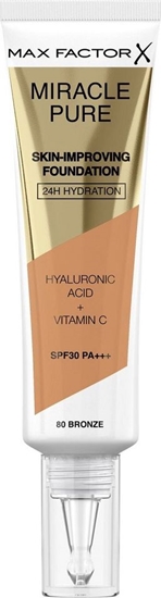 Picture of MAX FACTOR MAX FACTOR_Miracle Pure Skin Improving Foundation SPF30 PA+++ 80 Bronze 30ml