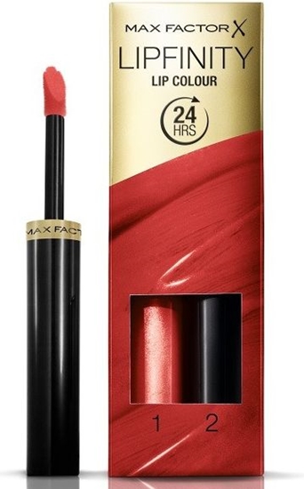 Изображение MAX FACTOR SET Lipfinity Lip Colour pomadka do ust 125 So Glamorous 2,3ml + Top Coat 1,9g