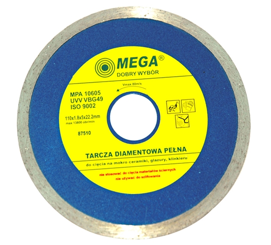 Picture of Mega Tarcza diamentowa pełna 2.9x5.7mm 230mm 87630