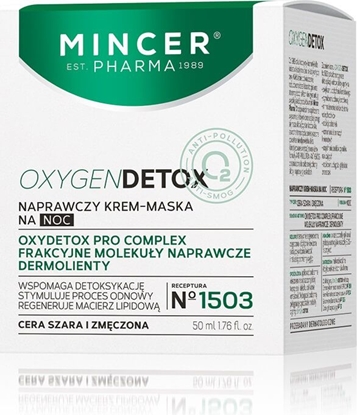Attēls no Mincer Pharma Oxygen Detox Naprawczy krem-maska na noc nr 1503 50ml