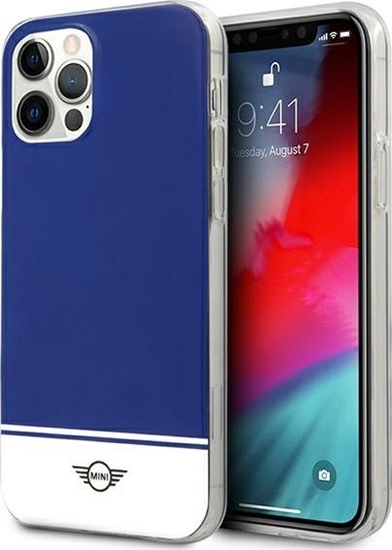 Изображение Mini Mini MIHCP12MPCUBINA iPhone 12/12 Pro 6,1" granatowy/navy hard case Stripe Collection