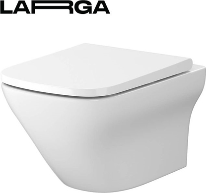 Изображение Miska WC Cersanit S701-473 SET B332 ( PAK ) MZ LARGA UM SQUARE CLEAN ON SLIM WRAP DUR WO ŁW EW BOX// CE.KRLA.MW-LARGA-CO-SQUARE-SET