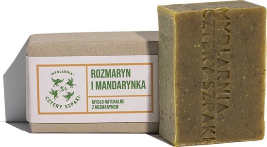 Picture of Mydlarnia Cztery Szpaki Cztery Szpaki Mydło naturalne Rozmaryn i Mandarynka - 110 g