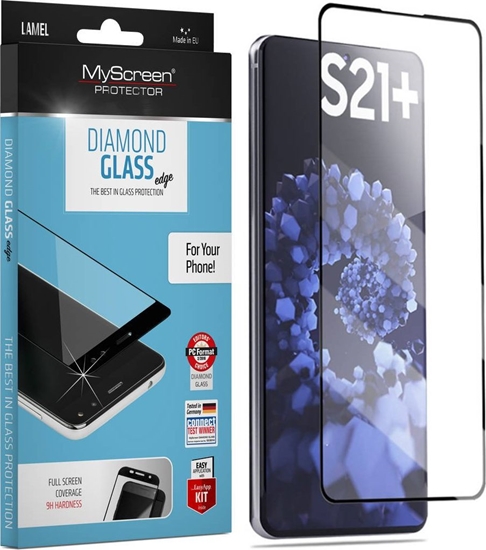 Изображение MyScreen Protector Diamond Glass Edge Black do Samsung Galaxy S21+