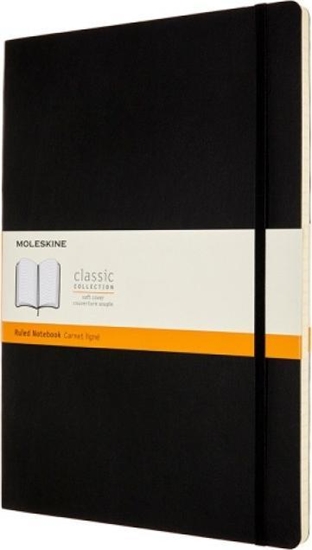 Изображение Moleskine Notes MOLESKINE Classic A4 (21x29,7 cm) w linie, miękka oprawa, 192 strony, czarny