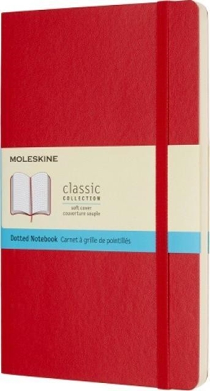 Изображение Moleskine Notes MOLESKINE Classic L (13x21cm) w kropki, miękka oprawa, 192 strony, czerwony