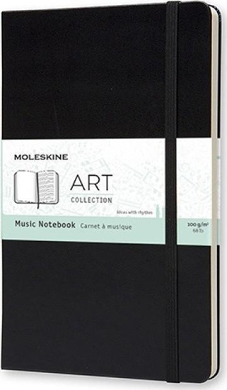 Picture of Moleskine Notes MOLESKINE music L, 13x21cm,w pięciolinie, twarda oprawa, 192 strony, czarny