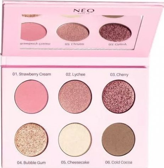 Изображение Neo Make Up NEO MAKE UP Eyeshadow Palette paleta cieni prasowanych Rose 9g