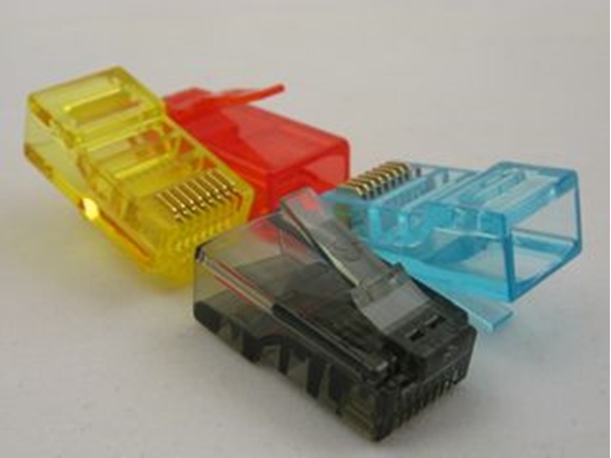 Изображение NetRack wtyk RJ45 8p8c UTP linka, kat. 5e (100 szt), MIX (105-50MIX)