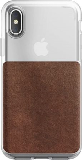 Picture of Nomad Nomad Case Clear Leather Brown iPhone X / Xs