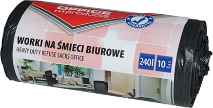 Picture of Office Products Worki na śmieci biurowe OFFICE PRODUCTS, mocne (LDPE), 240l, 10szt., czarne