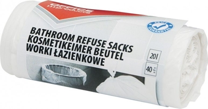 Attēls no Office Products Worki na śmieci domowe OFFICE PRODUCTS, łazienkowe, standard (HDPE), 20l, 40szt., białe