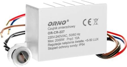 Picture of Orno Wyłącznik zmierzchowy z czujnikiem 10A 230V 5-50lx (OR-CR-227)