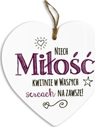 Attēls no Pan Dragon Sentencja Serce "Niech miłość kwitnie w waszych sercach na zawsze"