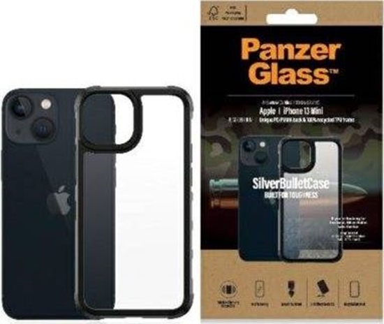 Изображение PanzerGlass PanzerGlass ClearCase iPhone 13 Mini 5.4" black Antibacterial Military grade SilverBullet 0318