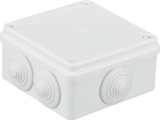 Picture of Pawbol Puszka n/t hermetyczna 80x80x40 klik 6 dławików IP44 biała (S-BOX 036B)