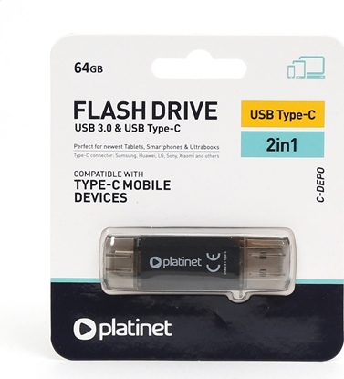 Attēls no Pendrive Platinet C-DEPO, 64 GB  (PMFC64B)