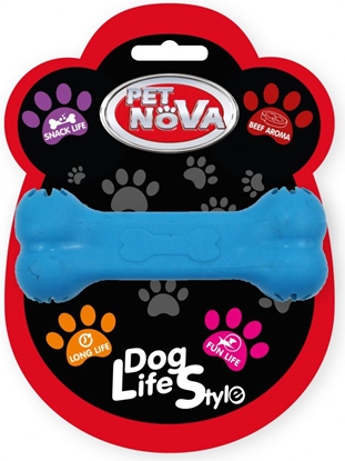 Attēls no Pet Nova TPR Snackbone Blue 11cm