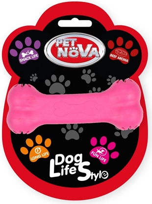 Attēls no Pet Nova TPR Snackbone Pink 11cm