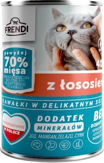 Изображение Pet Republic Frendi łosoś w delikatnym sosie dla kota 400g