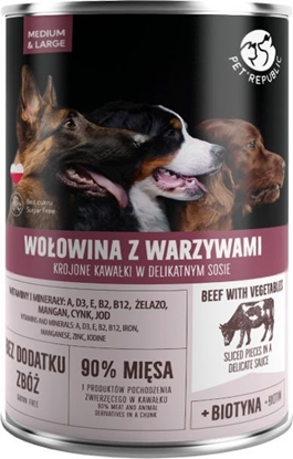 Attēls no Pet Republic PIES puszka WOŁOWINA WARZYWA sos /8 1250g