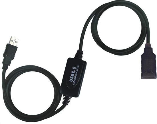 Picture of Kabel USB PremiumCord USB-A - USB-A 10 m Czarny (ku2rep10)