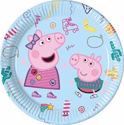 Изображение PROCOS Talerzyki papierowe Świnka Peppa, 23 cm, 8 szt. (plastic-free)