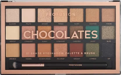 Attēls no ProFusion Profusion Chocolates Eyeshadow Palette paleta 21 cieni do powiek z pędzelkiem