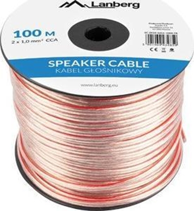 Изображение Przewód Lanberg Lanberg Kabel głośnikowy 2x1.0 100 SC-2X10-10CC-1000-TR