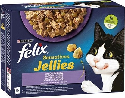 Attēls no Purina Karma Felix Sensations Indyk,Makrela,jagnięc 12x85g