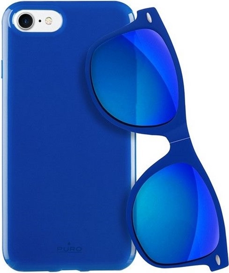 Picture of Puro Sunny Kit etui dla iPhone 7/8 + okulary (IPC747SUNNYKIT1BLUE)