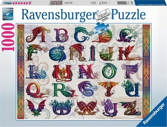 Picture of Ravensburger Puzzle 2D 1000 elementów Alfabet smoków