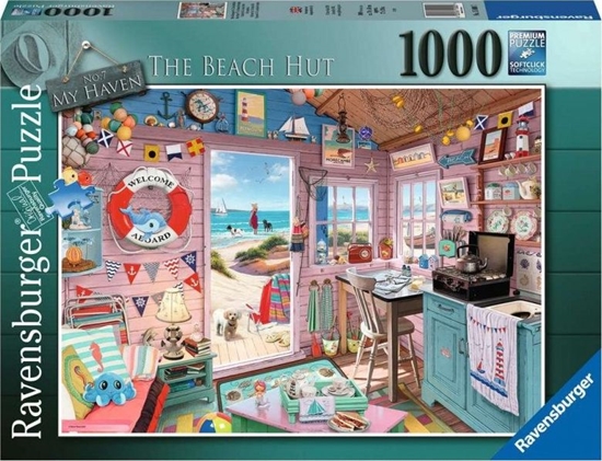 Picture of Ravensburger Puzzle 2D 1000 elementów Chatka na plaży