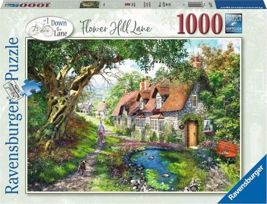Picture of Ravensburger Puzzle 2D 1000 elementów Droga wśród wzgórza kwiatów