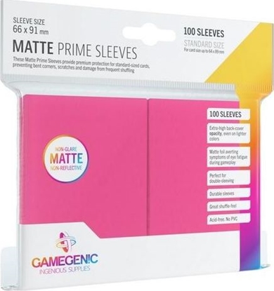 Attēls no Rebel Gamegenic: Matte Prime CCG Sleeves 66x91mm Pink