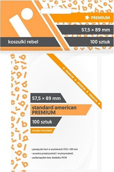 Picture of Rebel Koszulki na karty (57.5x89 mm) "Standard American Premium" 100 sztuk