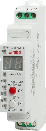 Изображение Relpol Przekaźnik czasowy MT-W-17S-11-9240-M wielofunkcyjny 1P 10A 0,1sek - 100h 12 - 240V AC / DC (860470)