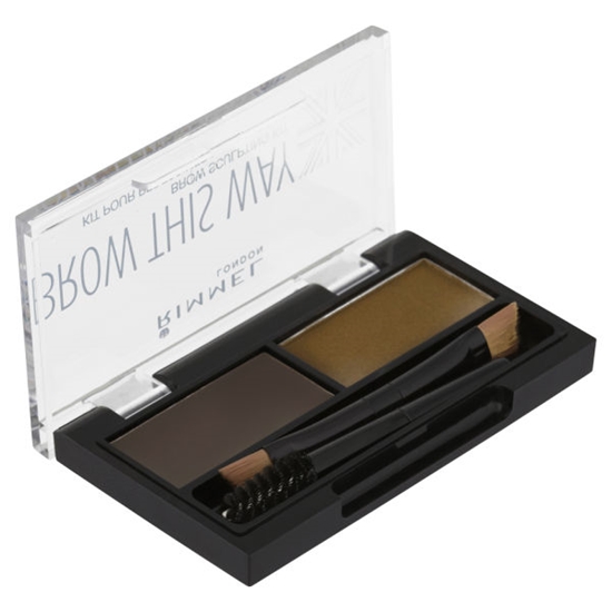 Изображение Rimmel  Brow This Way Scuplting Kit nr 3 Dark Brown 2.4g