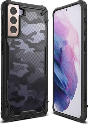 Attēls no Ringke Etui Ringke Fusion-X Design Samsung Galaxy S21+ Plus Camo (Moro) Black