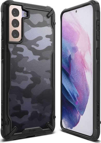 Изображение Ringke Etui Ringke Fusion-X Design Samsung Galaxy S21+ Plus Camo (Moro) Black