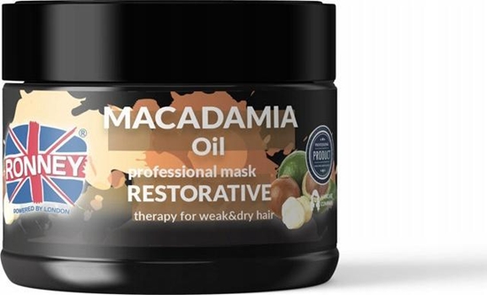 Изображение Ronney Macadamia Oil Professional Mask Restorative wzmacniająca maska do włosów suchych i osłabionych 300ml