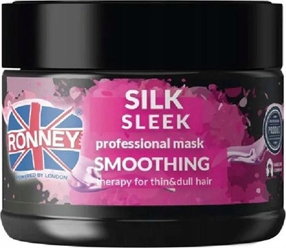 Изображение Ronney Silk Sleek Professional Mask Smoothing wygładzająca maska do włosów cienkich i matowych 300ml